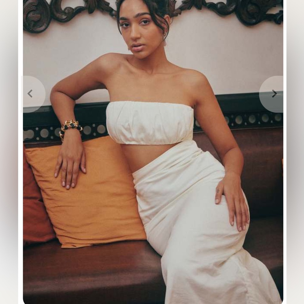 Beautiful White Linen Dress